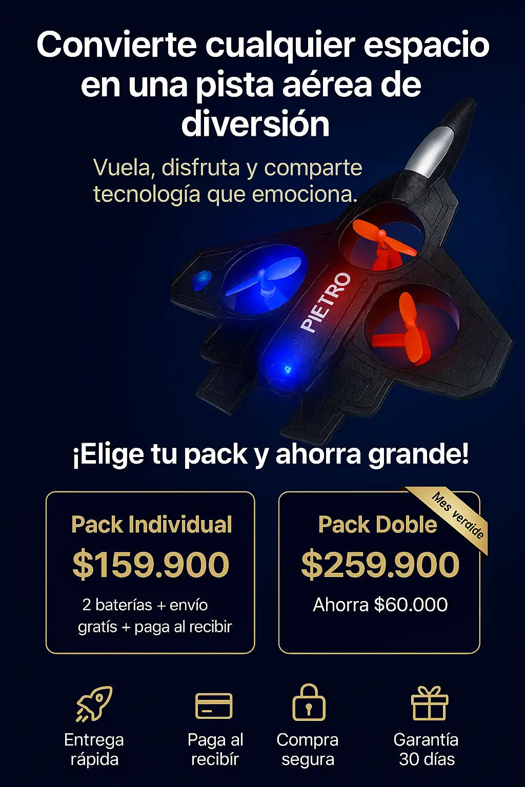 SKYBLAZE™– Avión LED Acrobático Premium
