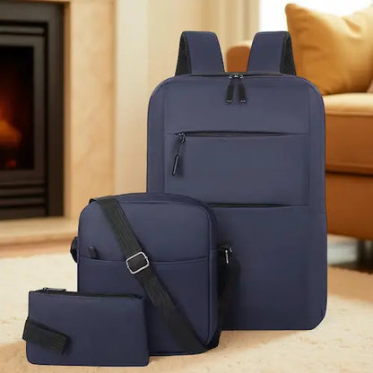 ORGANIZACIÓN INTELIGENTE - MOCHILA CON CARGA USB + BOLSO + CARTUCHERA