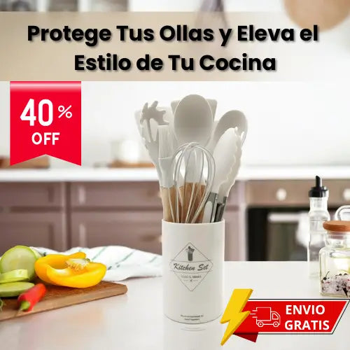 Set de Cocina de Lujo con Silicona Antirayones