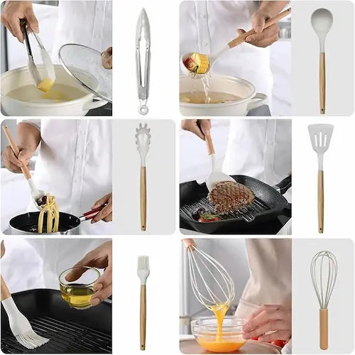 Set de Cocina de Lujo con Silicona Antirayones