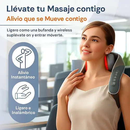 NECKZEN™- Masajeador Inalámbrico con Calor Terapeutico