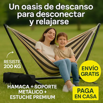 Hamaca + Soporte Metálico + Estuche Premium