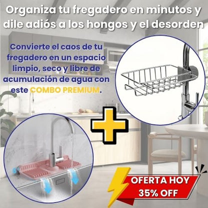 COMBO PREMIUM: Bandeja de acero inoxidable ➕ Tapete Silicona