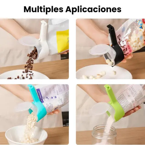 CLIPPOUR™- Manten tus Alimentos Frescos y la Cocina Organizada
