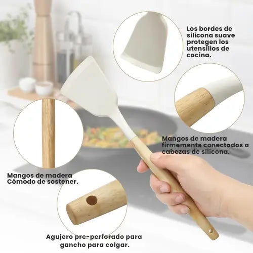 Set de Cocina de Lujo con Silicona Antirayones