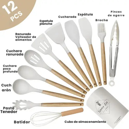 Set de Cocina de Lujo con Silicona Antirayones