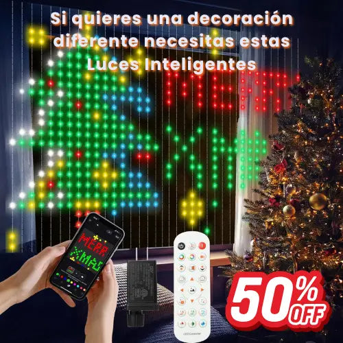 🎄Cortina LED Inteligente ➕ Control ➕ App🎄