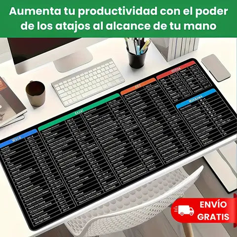 PROKEYS PAD™- Almohadilla Premium XL con Atajos Excel ➕ Version PDF GRATIS 🎁