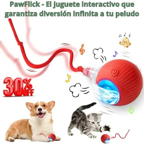 PawFlick™- Pelota Inteligente con Sensor y Musica